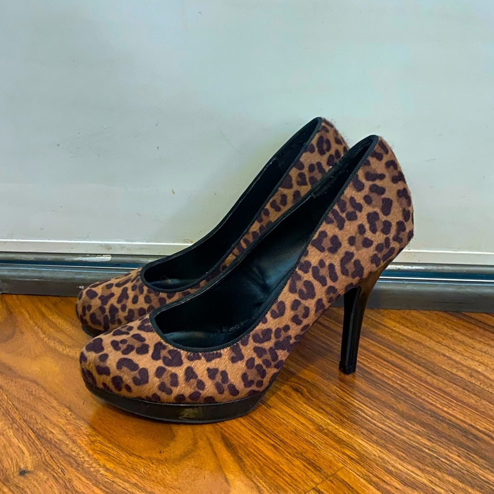 Call It Spring Leopard Print Platform Pumps Size 8